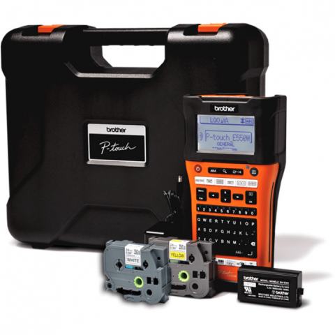 Imprimanta de etichete Brother PT-E550WSP, Termica, Monocrom, Banda 24 mm + Benzi [1]