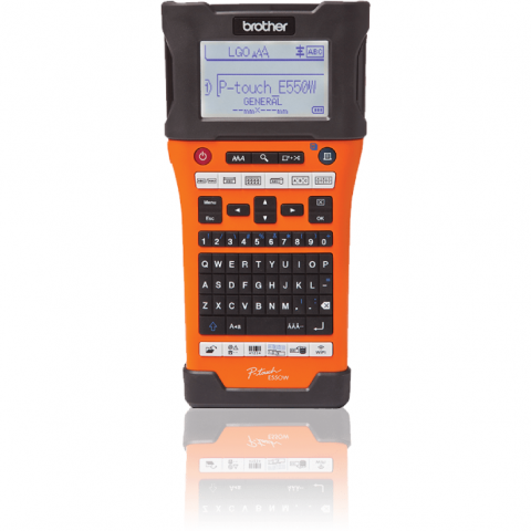 Imprimante wip - Imprimanta de etichete Brother PT-E550WSP, Termica, Monocrom, Banda 24 mm + Benzi