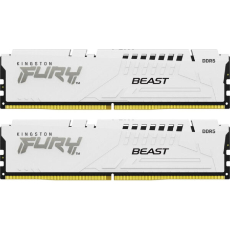 Memorii RAM - KINGSTON FURY Beast 32GB DIMM DDR5 5600MT/s DDR5 CL36 Kit of 2 White EXPO