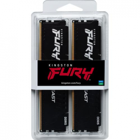 Kit Memorie Fury Kingston Fury Beast Black AMD EXPO, 16GB, DDR5-6000MHz, CL36, Dual Channel [2]