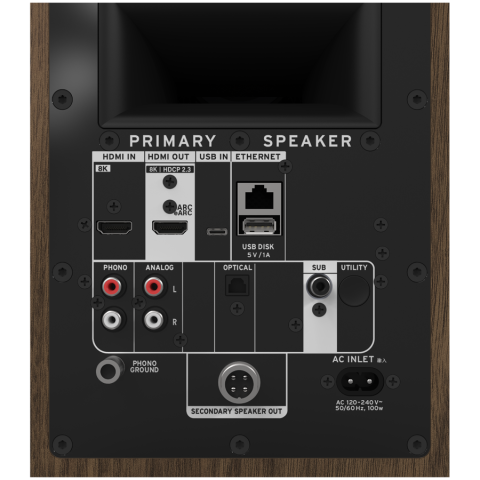 Klipsch The Fives II, Powered speakers, Walnut, Pair [4]