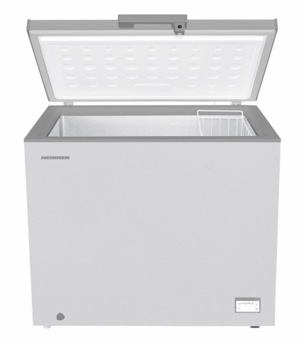 Lada frigorifica Heinner HCF-HM246CSE++, capacitate totala: 246L, clasa de eficienta energetica E, convertibila (frigider/congelator), control elecronic, lumina LED, 1 cos, rezistenta la frig, waterpr [1]