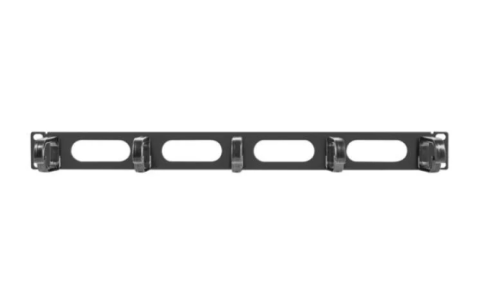 Accesorii retelistica - Panou management cabluri LANBERG, 19 inch, 1U, 5 inele, tip B, Negru