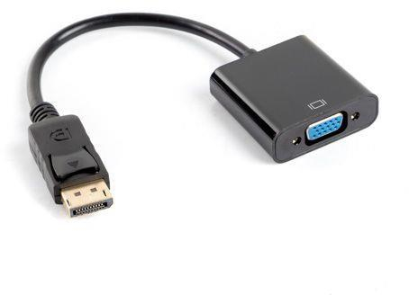 Cabluri & Adaptoare - Adaptor video activ Lanberg, DisplayPort (tată) la VGA (mamă), Negru (AD-0002-BK)