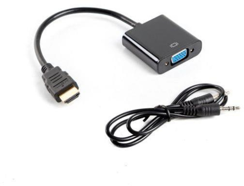 Cabluri & Adaptoare - Adaptor video activ Lanberg, HDMI (tată) la VGA (mamă), cu ieșire audio, Negru (AD-0017-BK)