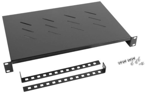 Retelistica - Poliță Fixă Rack 19" Lanberg, 1U, Adâncime 300mm (Cod: AK-1004-B)