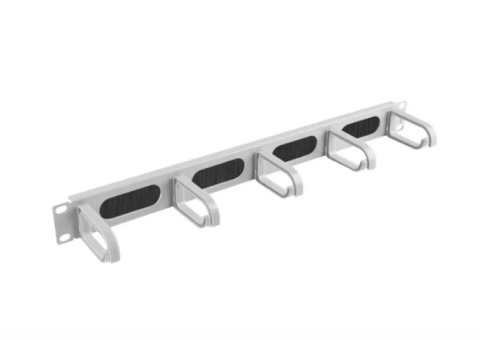 Accesorii retelistica - Panou organizator cabluri cu perie LANBERG AK 1203 S, 19 inch, 1U, gri