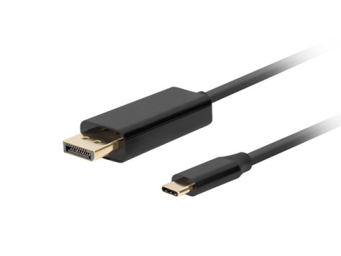 Periferice PC - Cablu USB-C la DisplayPort Lanberg 1m 4K 60Hz negru (CA-CMDP-10CU-0010-BK) - LANBERG