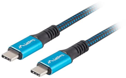 Retelistica - Cablu date si incarcare Lanberg CA-CMCM-45CU-0020-BK USB-C la USB-C 240W 2m
