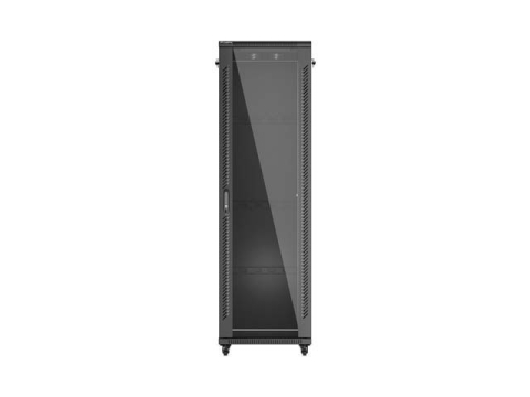 Dulap rack 19 inch freestanding Lanberg 42U 600x800 usa sticla negru (FF01-6842-12BL) - LANBERG [1]