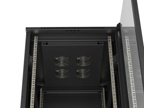 Dulap rack 19 inch freestanding Lanberg 42U 600x800 usa sticla negru (FF01-6842-12BL) - LANBERG [8]