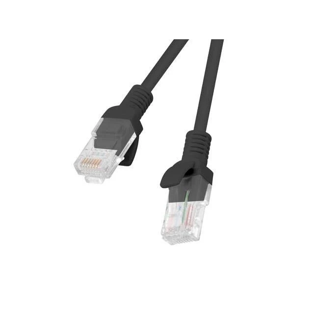 Cabluri & Adaptoare - Cablu de rețea patch cord Lanberg, Cat. 6, UTP, LSZH, Cupru, 2m, Negru (PCU6-10CU-0200-BK)