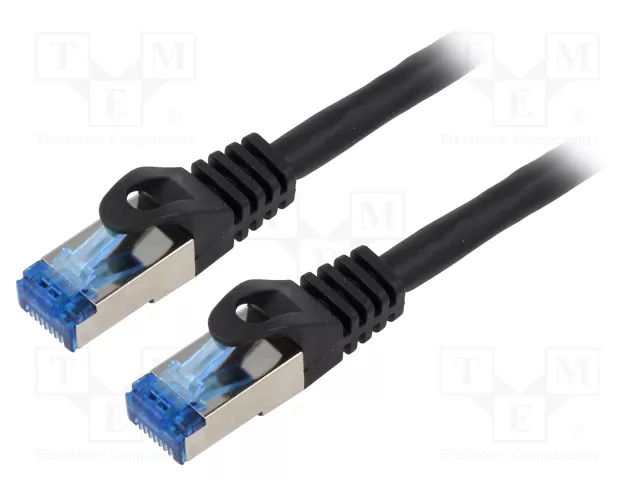 Cabluri retea - Patchcord rețea Lanberg Cat. 6A FTP, LSZH, CCA, 20m, Negru (PCF6A-10CC-2000-BK)