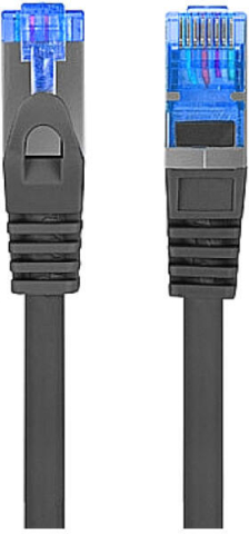 Cabluri retea - Patchcord rețea Lanberg Cat. 6A FTP, LSZH, CCA, 3m, Negru (PCF6A-10CC-0300-BK)