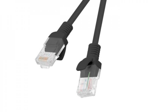 Cabluri retea - Patchcord LANBERG PCU6 10CC 0050 BK, RJ45, Cat 6, UTP, 0.5m, Negru