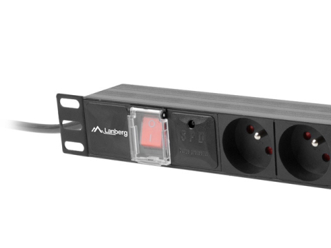 PDU rack Lanberg Pro 19 inch 1U 16A 7 prize Schuko 2m (PDU-PRO-07E-0200-BK) - LANBERG [2]