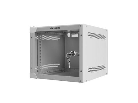 Dulap rack de perete 10 inch Lanberg 4U 280x310 usa metalica gri (WF10-2304-00S) - LANBERG [2]