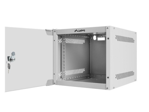 Dulap rack de perete 10 inch Lanberg 4U 280x310 usa metalica gri (WF10-2304-00S) - LANBERG [3]
