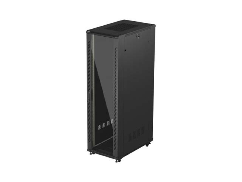 Retelistica - Dulap rack pentru servere Lanberg, 19 inch, 42U, 600x1000mm, Negru, Demontabil (FF01-6042-12B)