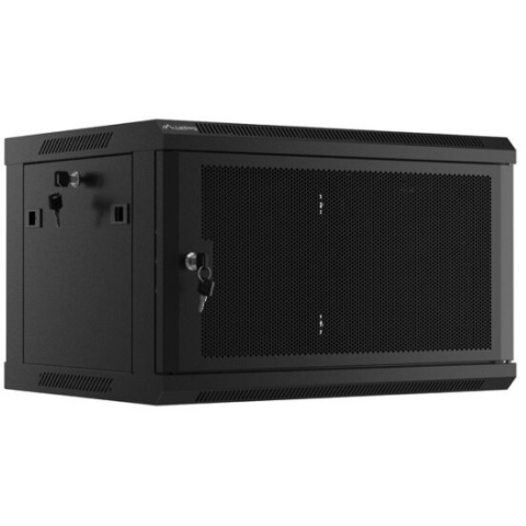 Rack-uri & accesorii rack - Cabinet perete LANBERG 6U 600x450, ușă plasă, negru, flat pack
