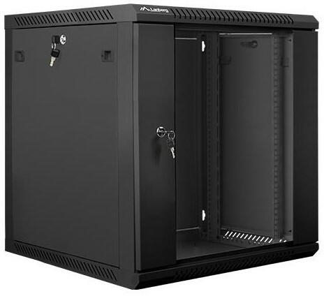 Retelistica - Rack perete 19 inch Lanberg WF01-6612-10B, 12U, 600x600 mm, Demontabil, Negru