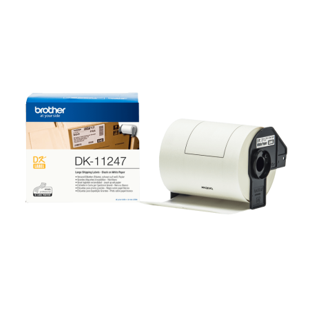Rolă de etichete originală Brother DK-11247 – negru pe alb, 103mm x 164mm [0]