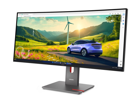 TV - Monitor LCD Lenovo ThinkVision P34WD-40 - Monitor LED - curbat - 34" - 3440 x 1440 @ 120 Hz - IPS - 350 cd/m² - 2000:1 - HDR10 - 4 ms - HDMI, DisplayPort, USB-C - negru eclipse