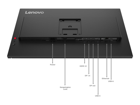 Lenovo ThinkVision T27qd-40 - Monitor LED - 27" - 2560 x 1440 QHD la 120 Hz - IPS - 350 cd/m² - 1500:1 - HDR10 - 4 ms - HDMI, DisplayPort, USB-C - negru eclipse [2]