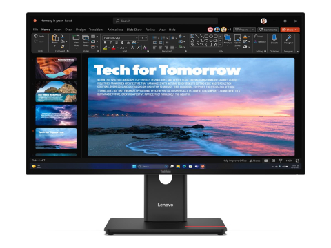 Lenovo ThinkVision T27qd-40 - Monitor LED - 27" - 2560 x 1440 QHD la 120 Hz - IPS - 350 cd/m² - 1500:1 - HDR10 - 4 ms - HDMI, DisplayPort, USB-C - negru eclipse [6]