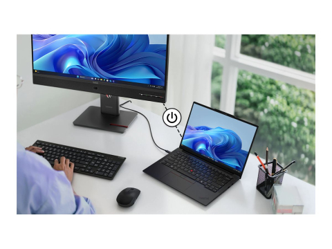 Ecran LENOVO ThinkVision T27QD-4v de 27 de inci, IPS QHD, 16:9, 120Hz, 350cd/m2, 4ms, HDMI, DP, USB 3.2 G1, Tip C [6]