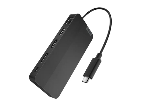 Stație de andocare de călătorie LENOVO USB-C cu ecran dual 1xHDMI2.1 1xDP1.4 1xUSB-A 2xUSB-C 1xRJ45 fără adaptor CA [6]
