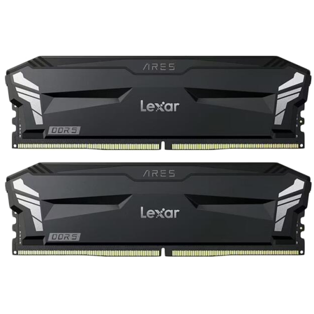 Memorii - Lexar Ares 32GB DDR5 6000MHz (2x16GB KIT) CL30 DIMM, 1.35V, heatsink, Non-RGB, Black