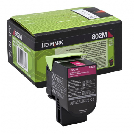 Cartuse & Tonere - Cartus toner Lexmark 802M Magenta Return Program 80C20M0