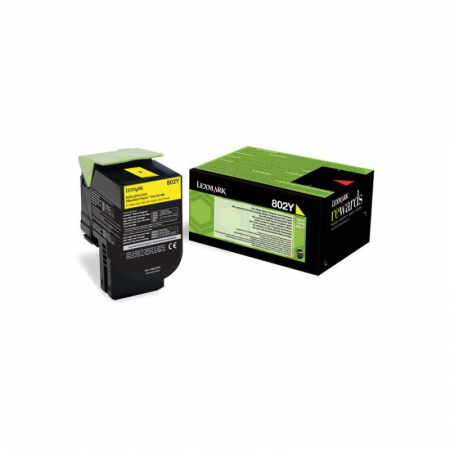 Cartuse & Tonere - Cartus toner Lexmark 802Y Yellow Return Program 80C20Y0