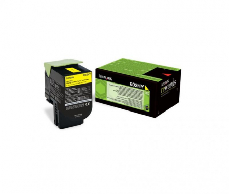 Cartuse & Tonere - Cartus toner Lexmark 802HY Yellow Return Program cap. mare 80C2HY0