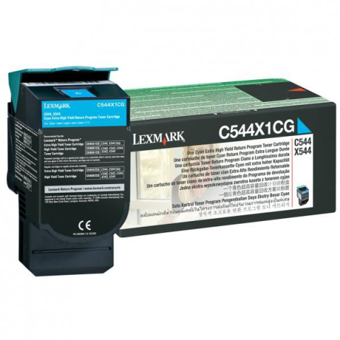 Cartus Toner - Lexmark C544X1CG - Toner, cyan, Original