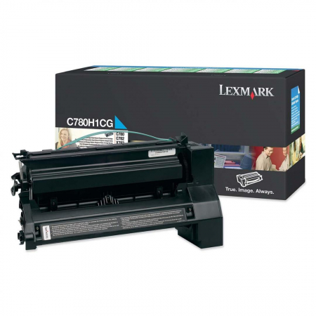 Îmi cunosc consumabilul - Cartus toner Lexmark C780H1CG (C780, C782, X782), Albastru (Cyan), original, 10.000 pagini