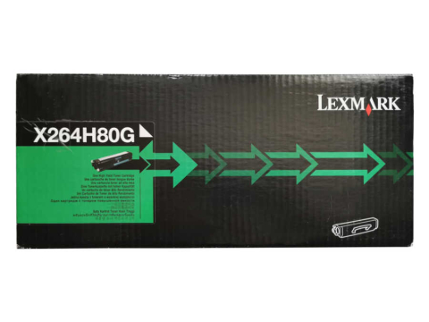 Tonere - Lexmark X264H80G - Cartus toner original, Negru, Capacitate mare (High Yield)