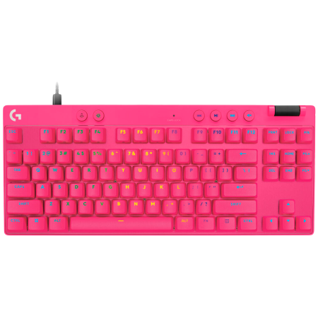 Jocuri si multimedia - LOGITECH G PRO X TKL RAPID Gaming Keyboard - MAGENTA - US INT'L - USB - EMEA28i-935 - LINEAR