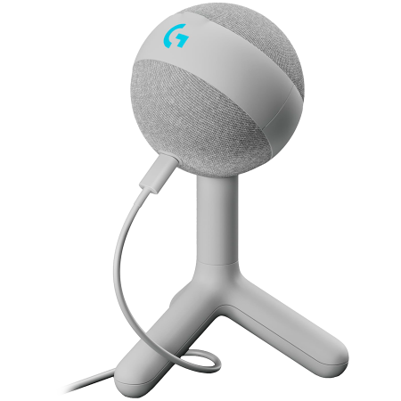 Jocuri si multimedia - LOGITECH G Yeti Orb RGB Gaming Microphone - LIGHTSYNC - OFF WHITE - USB