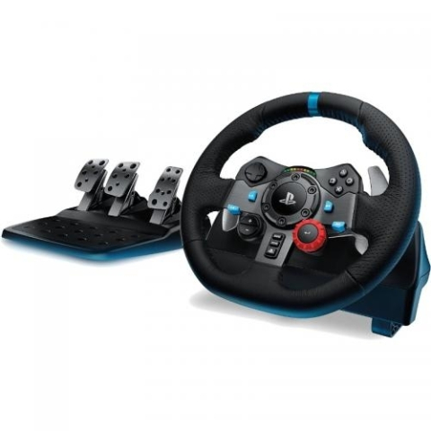 Joystick, Volan, Gamepad - Volan de curse Logitech G29 Driving Force pentru PlayStation si PC Alb (991-000486) - LOGITECH