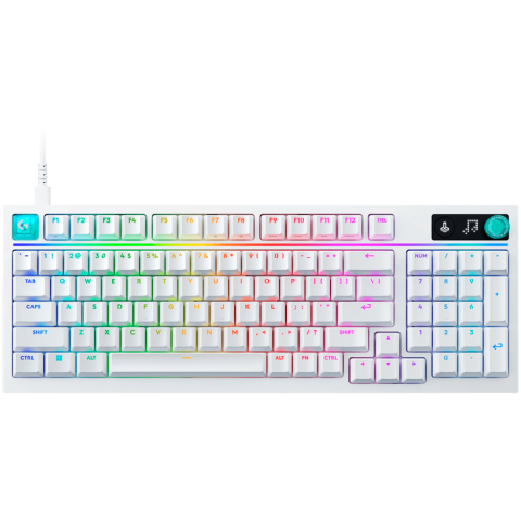 Jocuri si multimedia - LOGITECH G316 X 98 Wired Gaming Keyboard - WHITE - US INT'L - USB - EMEA28i - 935 - TACTILE
