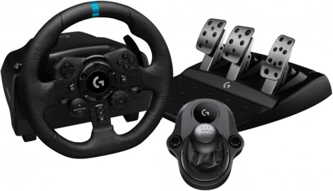 Joystick, Volan, Gamepad - Volan si schimbator Logitech G923 SE Racing Wheel and Shifter Combo pentru Xbox si PC Negru (991-000532) - LOGITECH