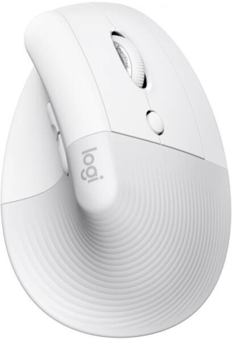 Periferice PC - Mouse Vertical Ergonomic Logitech Lift for Business, Wireless, Bluetooth/Bolt, Off-White
