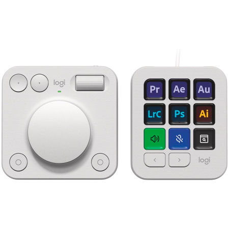 Periferice & Accesorii - LOGITECH MX Creative Console - PALE GREY - 2.4G/BT/corded - EMEA28i-935 - EMEA+CN