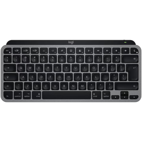 Periferice PC - Tastatura wireless iluminata Logitech MX Keys Mini for Mac Minimalist Space Grey US Layout (920-012652) - LOGITECH