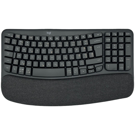 Periferice & Accesorii - LOGITECH Wave Bluetooth ergonomic keyboard - GRAPHITE - US INT'L