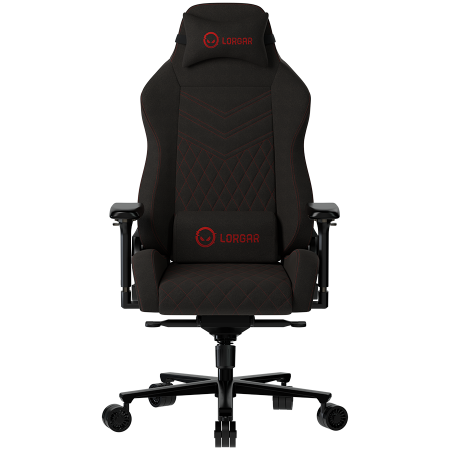 Jocuri si multimedia - LORGAR Ace 422, Gaming chair, Anti-stain durable fabric, 1.8 mm metal frame, multiblock mechanism, 4D armrests, 5 Star aluminium base, Class-4 gas lift, 75mm PU casters, Black + red