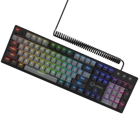LORGAR Azar 514, Wired mechanical gaming keyboard, RGB backlight, 1680000 colour variations, 18 modes, keys number: 104, 50M clicks, linear dream switches, spring cable up to 3.4m, ABS plastic+metal,  [2]