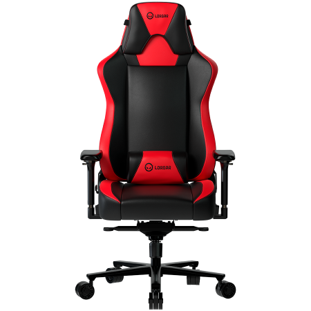 Jocuri si multimedia - LORGAR Base 311, Gaming chair, PU eco-leather, 1.8 mm metal frame, multiblock mechanism, 4D armrests, 5 Star aluminium base, Class-4 gas lift, 75mm PU casters, Black + red